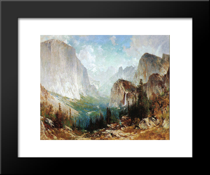 After The Storm, Yosemite Valley 20x24 Black Modern Wood Framed Art Print Poster by Hill, Thomas