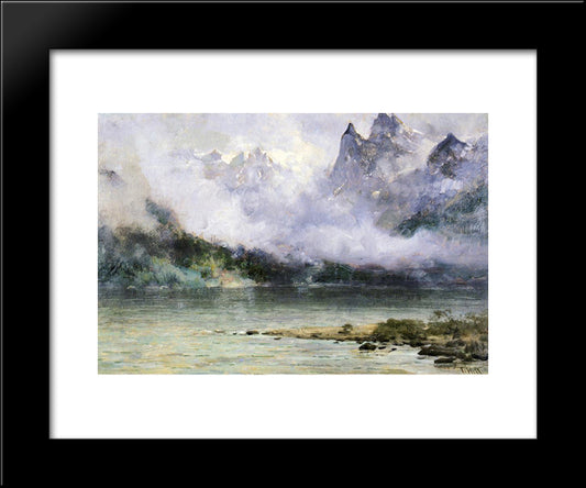 Alaska Scene Near Juneau 20x24 Black Modern Wood Framed Art Print Poster by Hill, Thomas