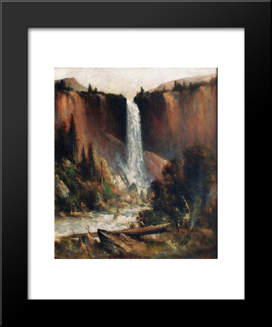 Angler'S Camp Below Nevada Falls 20x24 Black Modern Wood Framed Art Print Poster by Hill, Thomas