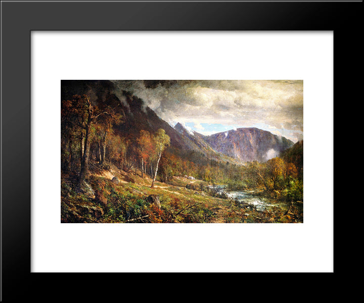 Crawford Notch 20x24 Black Modern Wood Framed Art Print Poster by Hill, Thomas