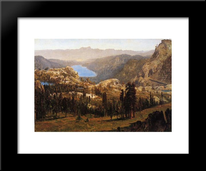 Donnner Lake 1874 20x24 Black Modern Wood Framed Art Print Poster by Hill, Thomas