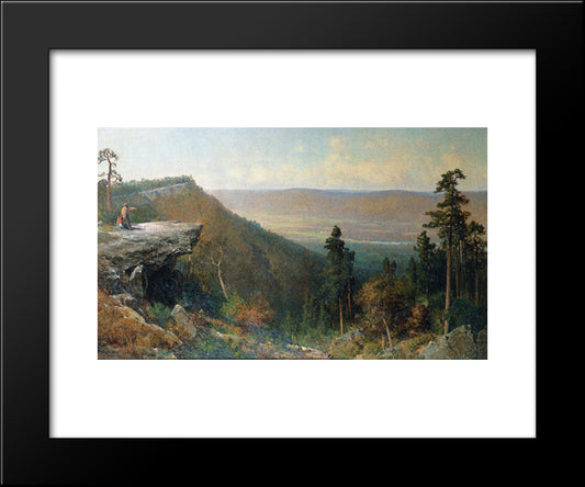 Hudson River Valley From The Catskill Mountain House 20x24 Black Modern Wood Framed Art Print Poster by Hill, Thomas