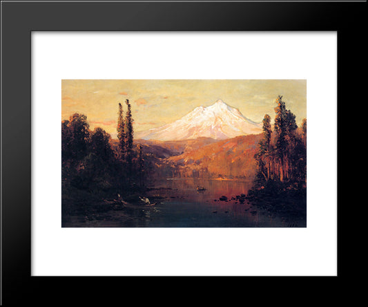 Mount Shasta 20x24 Black Modern Wood Framed Art Print Poster by Hill, Thomas