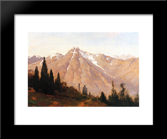 Mountain Of The Holy Cross 20x24 Black Modern Wood Framed Art Print Poster by Hill, Thomas