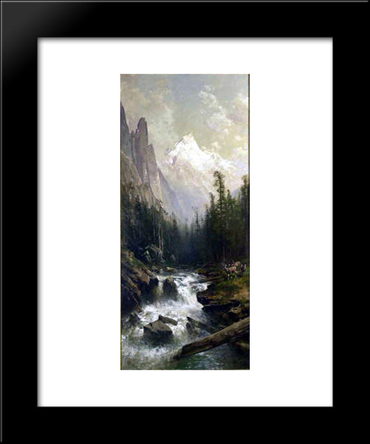 Mountain Stream 20x24 Black Modern Wood Framed Art Print Poster by Hill, Thomas