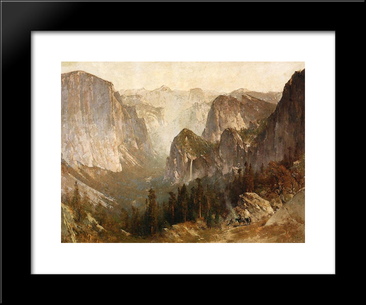 Piute Indian Encampment, Yosemite 20x24 Black Modern Wood Framed Art Print Poster by Hill, Thomas