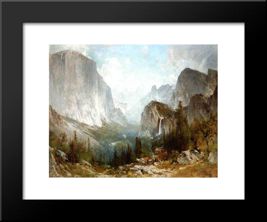 Piute Indians At The Gates Of Yosemite 20x24 Black Modern Wood Framed Art Print Poster by Hill, Thomas