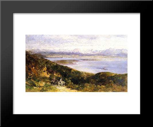 San Diego Bay From Point Loma 20x24 Black Modern Wood Framed Art Print Poster by Hill, Thomas