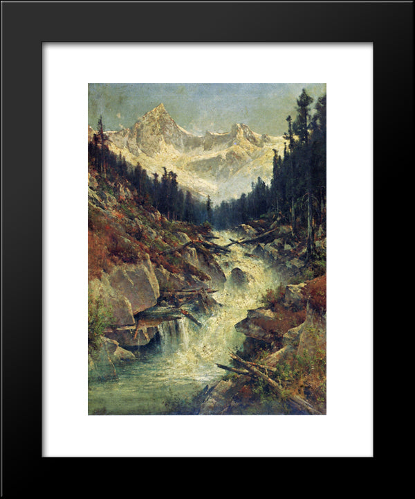 Sir Donald Peak And Selkirk Glacier, Canada 20x24 Black Modern Wood Framed Art Print Poster by Hill, Thomas