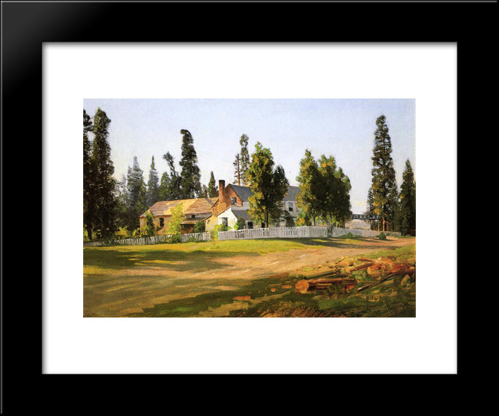 Sisson'S Inn, Near Mount Shasta 20x24 Black Modern Wood Framed Art Print Poster by Hill, Thomas