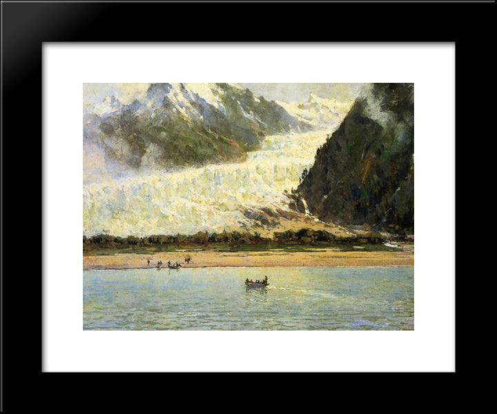 The Davidson Glacier 20x24 Black Modern Wood Framed Art Print Poster by Hill, Thomas