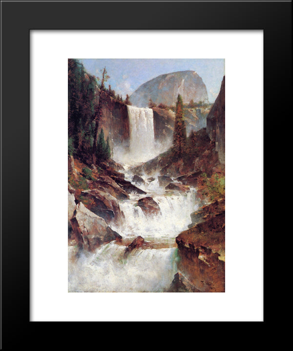 Vernal Falls, Yosemite 20x24 Black Modern Wood Framed Art Print Poster by Hill, Thomas