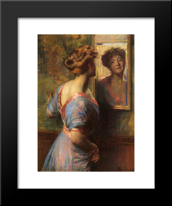 A Passing Glance 20x24 Black Modern Wood Framed Art Print Poster by Anshutz, Thomas Pollock