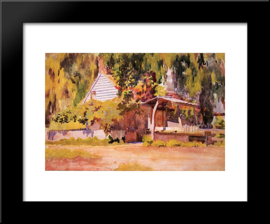 A Summer House 20x24 Black Modern Wood Framed Art Print Poster by Anshutz, Thomas Pollock