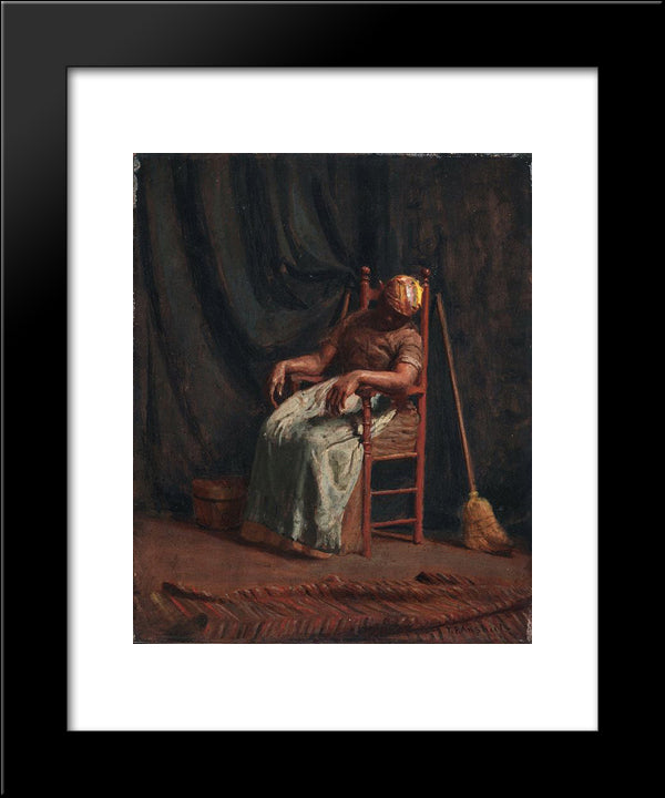 Aunt Hannah 20x24 Black Modern Wood Framed Art Print Poster by Anshutz, Thomas Pollock