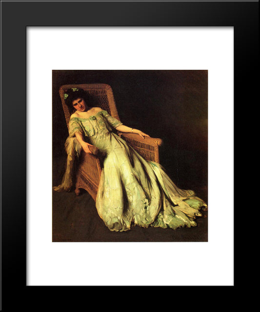 Figurepiece 20x24 Black Modern Wood Framed Art Print Poster by Anshutz, Thomas Pollock