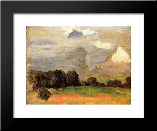 Landscape With Grey Sky 20x24 Black Modern Wood Framed Art Print Poster by Anshutz, Thomas Pollock