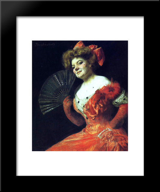 Portrait Of Katharine Rice 20x24 Black Modern Wood Framed Art Print Poster by Anshutz, Thomas Pollock