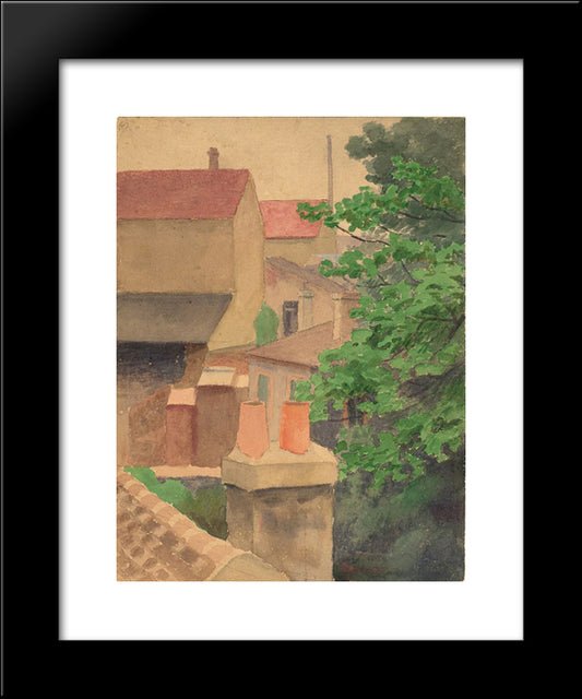 Rooftops, St. Cloud 20x24 Black Modern Wood Framed Art Print Poster by Anshutz, Thomas Pollock