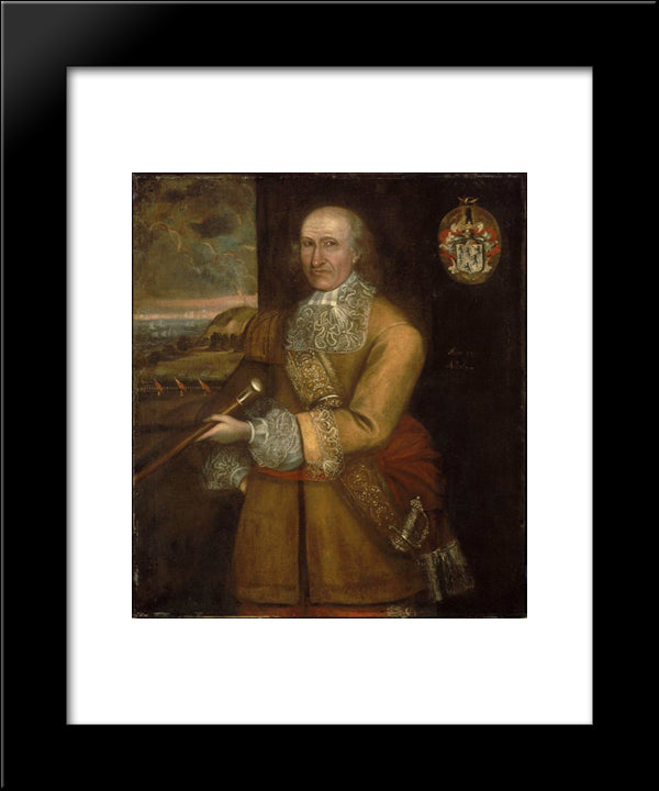 Portrait Of Major Thomas Savage 20x24 Black Modern Wood Framed Art Print Poster by Smith, Thomas