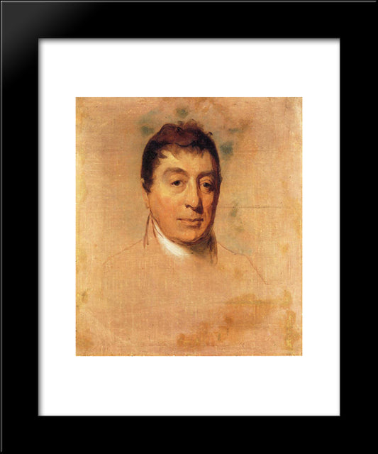 A Life Study Of The Marquis De Lafayette 20x24 Black Modern Wood Framed Art Print Poster by Sully, Thomas