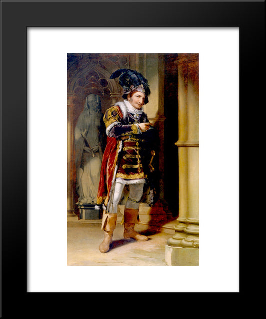 George Frederick Cooke In The Role Of Richard Iii 20x24 Black Modern Wood Framed Art Print Poster by Sully, Thomas