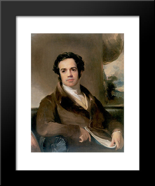George Ticknor 20x24 Black Modern Wood Framed Art Print Poster by Sully, Thomas