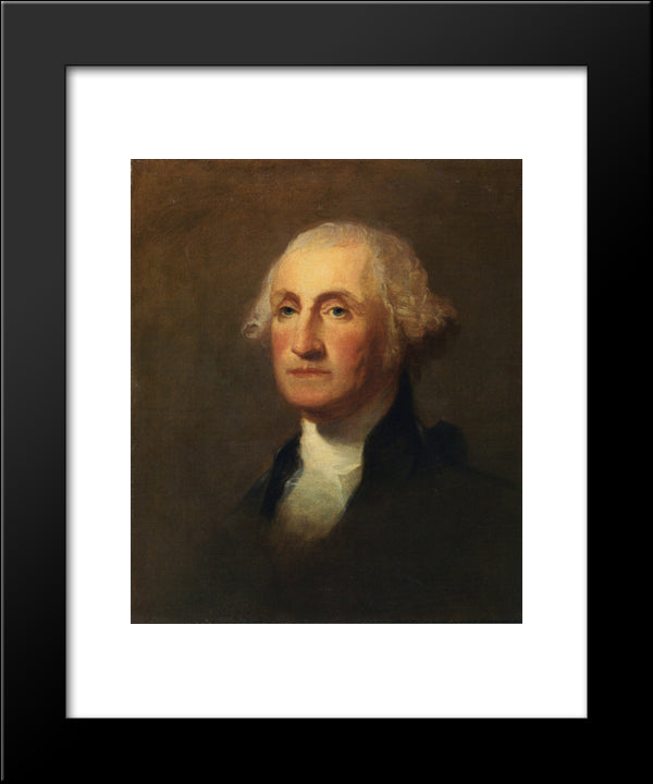 George Washington 20x24 Black Modern Wood Framed Art Print Poster by Sully, Thomas