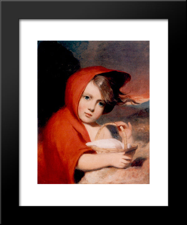 Little Red Riding Hood 20x24 Black Modern Wood Framed Art Print Poster by Sully, Thomas