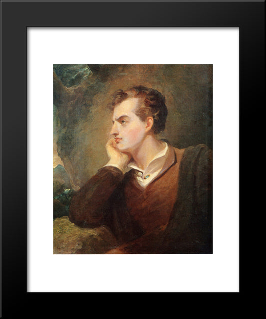 Lord Byron 20x24 Black Modern Wood Framed Art Print Poster by Sully, Thomas