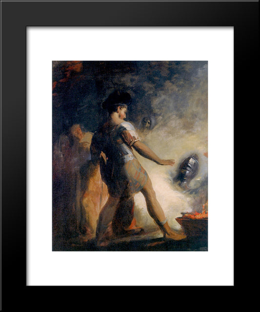 Macbeth In The Witches' Cave 20x24 Black Modern Wood Framed Art Print Poster by Sully, Thomas