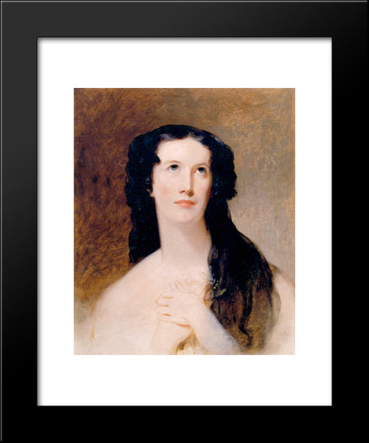 Mary Ann Paton (Mrs. Wood) 20x24 Black Modern Wood Framed Art Print Poster by Sully, Thomas