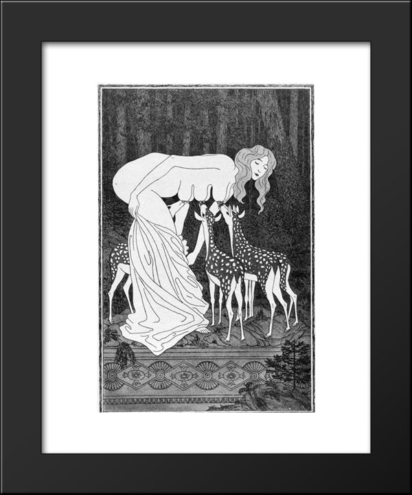Genevieve 20x24 Black Modern Wood Framed Art Print Poster by Heine, Thomas Theodor