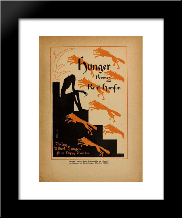 Hunger 20x24 Black Modern Wood Framed Art Print Poster by Heine, Thomas Theodor