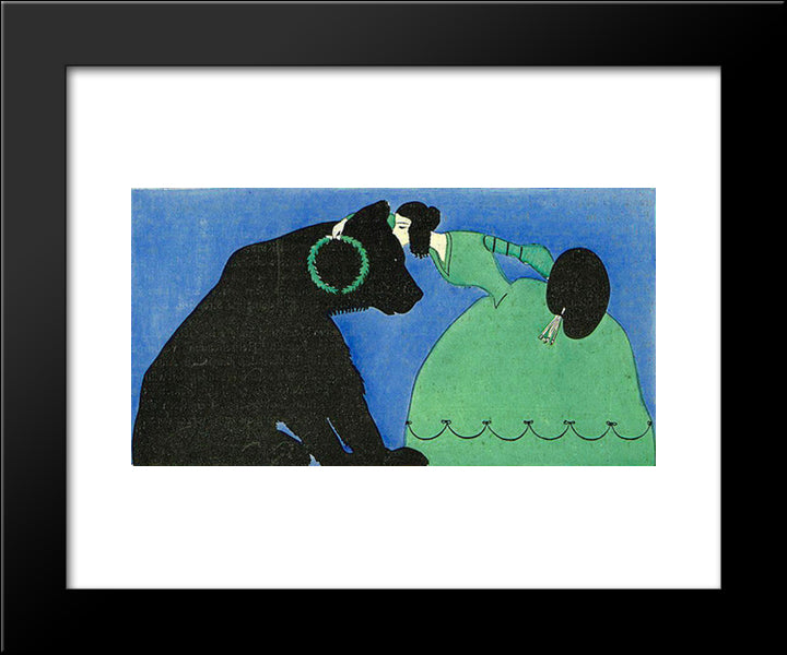 Poster For The Berlin Secession, Art And Artist Magazine 20x24 Black Modern Wood Framed Art Print Poster by Heine, Thomas Theodor