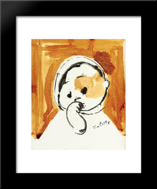 Bebe 20x24 Black Modern Wood Framed Art Print Poster by Peltz, Tia