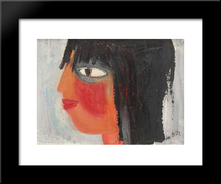 Girl Aglow 20x24 Black Modern Wood Framed Art Print Poster by Peltz, Tia