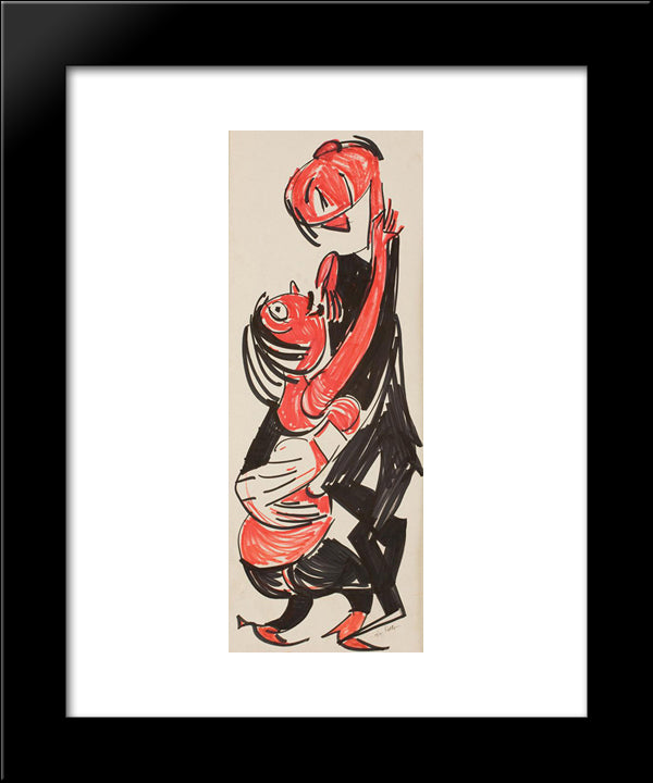 The Dance Of Love 20x24 Black Modern Wood Framed Art Print Poster by Peltz, Tia