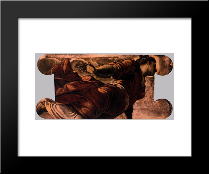 Allegory Of Generosity 20x24 Black Modern Wood Framed Art Print Poster by Tintoretto