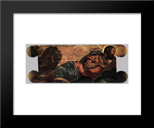 Allegory Of The Scuola Di San Marco 20x24 Black Modern Wood Framed Art Print Poster by Tintoretto