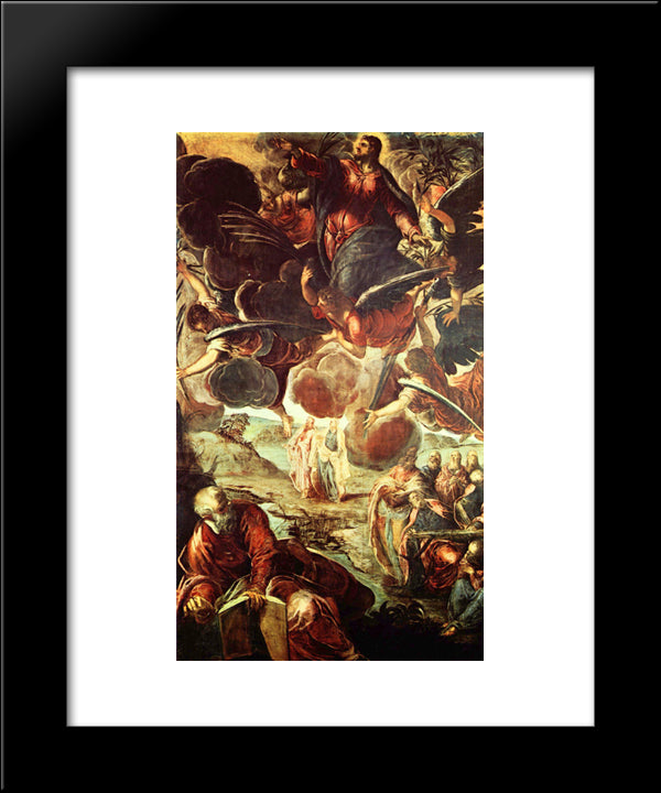 Ascension Of Christ 20x24 Black Modern Wood Framed Art Print Poster by Tintoretto