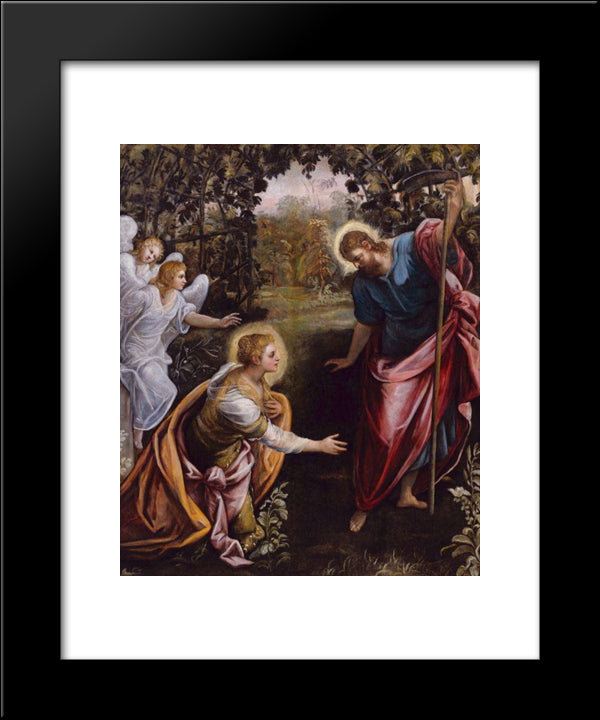 Do Not Touch Me 20x24 Black Modern Wood Framed Art Print Poster by Tintoretto