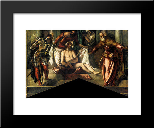 Ecce Homo 20x24 Black Modern Wood Framed Art Print Poster by Tintoretto