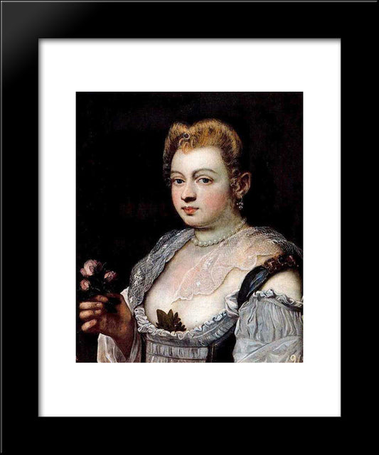 Jacopo Robusti Il Tintoretto, Flora 20x24 Black Modern Wood Framed Art Print Poster by Tintoretto