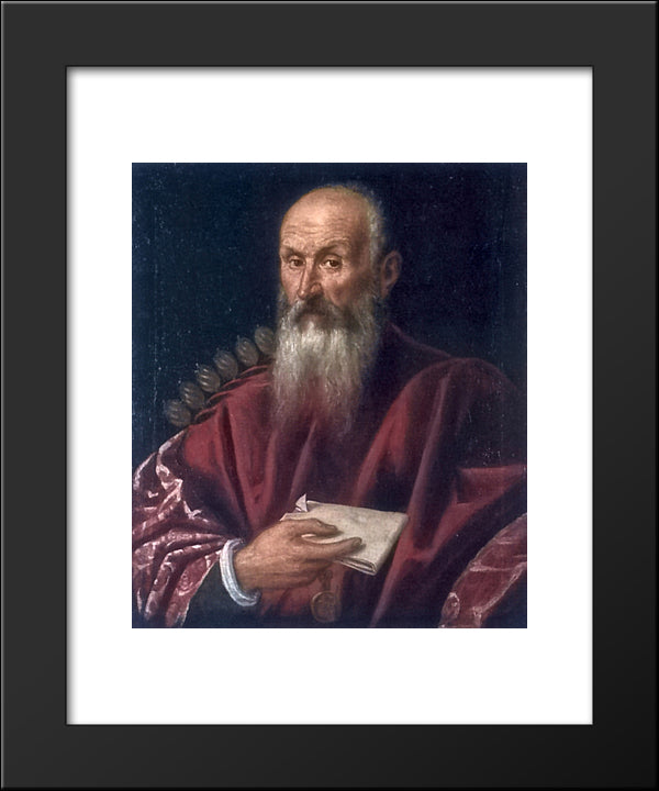 Portrait Of A Doge 20x24 Black Modern Wood Framed Art Print Poster by Tintoretto