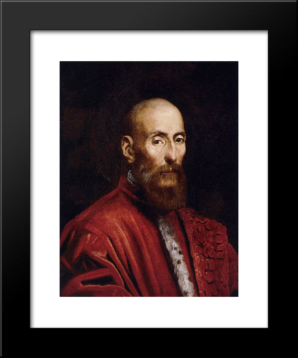 Portrait Of A Senator 20x24 Black Modern Wood Framed Art Print Poster by Tintoretto