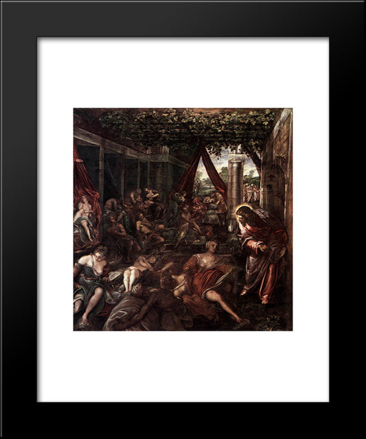 Probatica Piscina 20x24 Black Modern Wood Framed Art Print Poster by Tintoretto