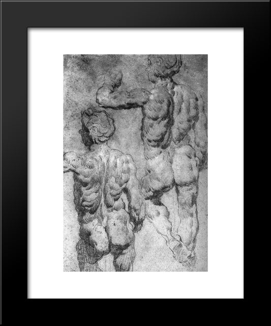 Study 20x24 Black Modern Wood Framed Art Print Poster by Tintoretto