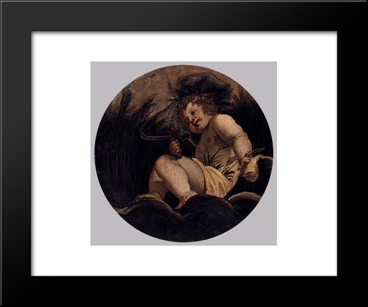 Summer 20x24 Black Modern Wood Framed Art Print Poster by Tintoretto