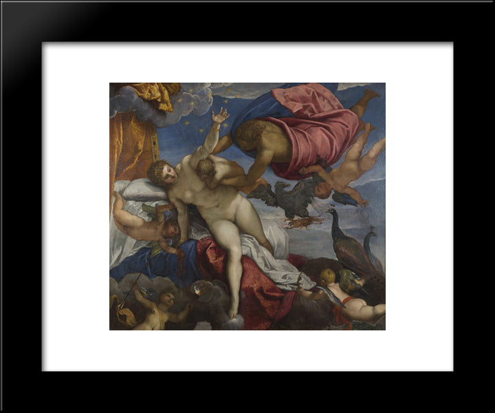 The Origin Of The Milky Way 20x24 Black Modern Wood Framed Art Print Poster by Tintoretto